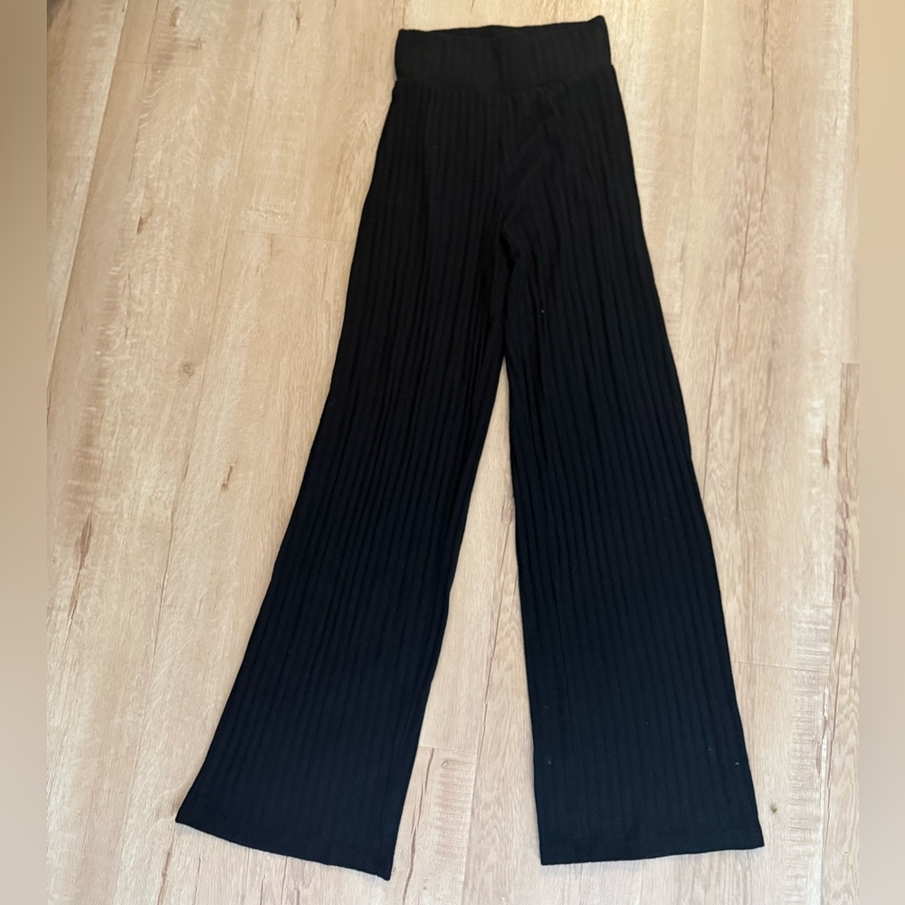 Abercrombie & Fitch Black Ribbed Lounge Pants
